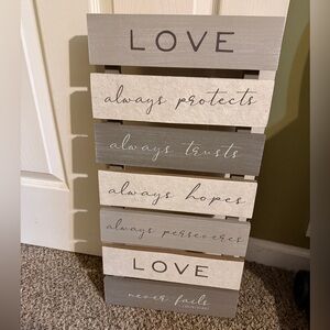 Wooden Inspirational Wall Hanging